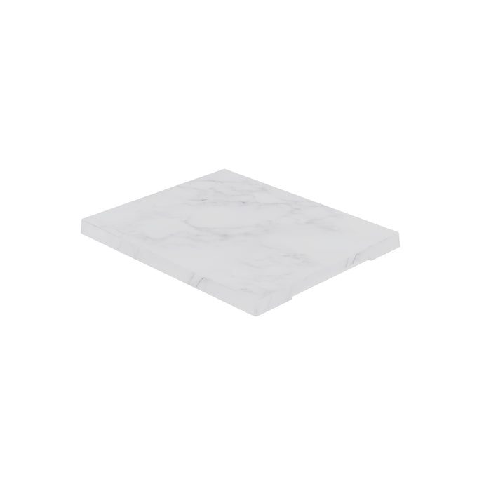 White Carrara Melamine Platter 1/4 Size 265x162x20mm