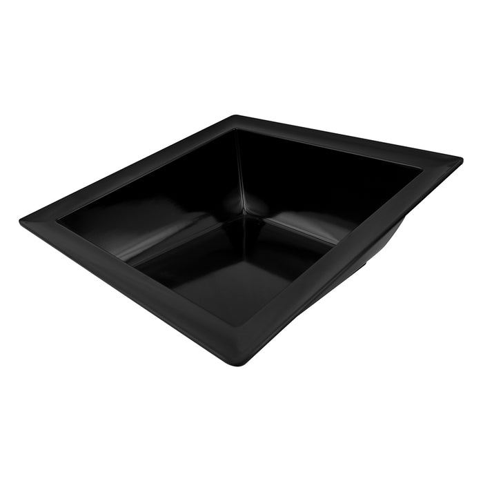 Black Melamine Angled Dover Dish 375x375x140mm5.4L