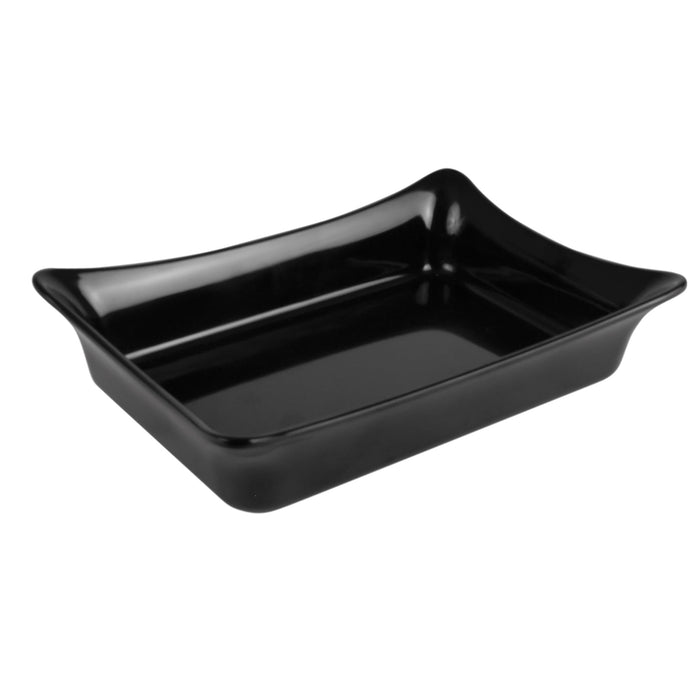 Black Melamine Fleur Crock
