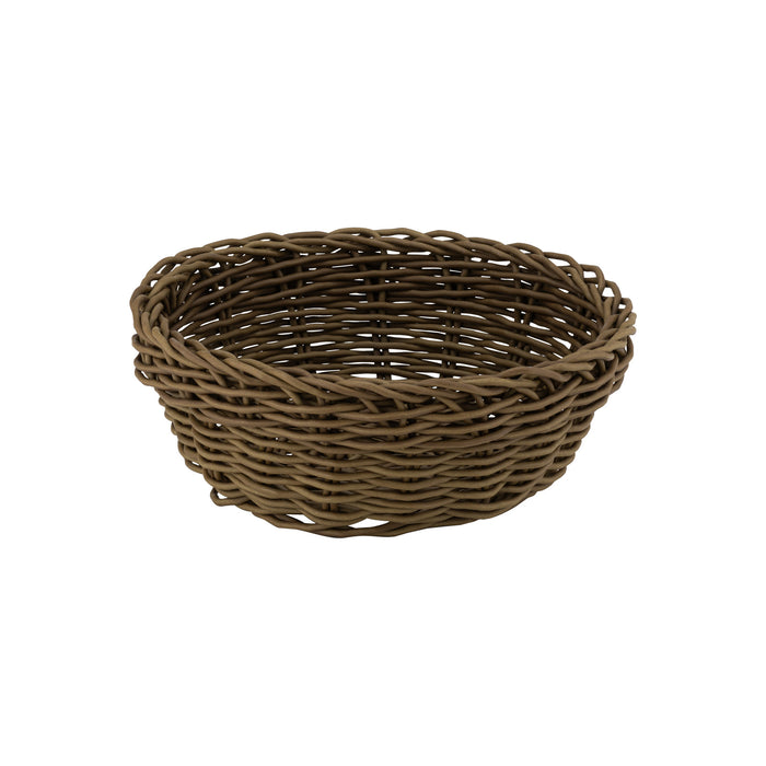 Poly Wicker Round Willow Basket Dia 180x95mm