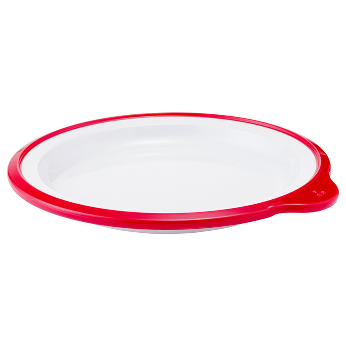 Omni White Small Low Plate w/ Red Rim180x170x20mm