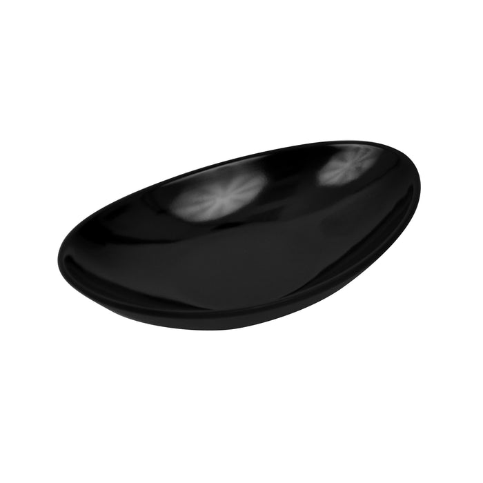 Black Matt Melamine Reef Low Dish 137x82x33mm 60ml