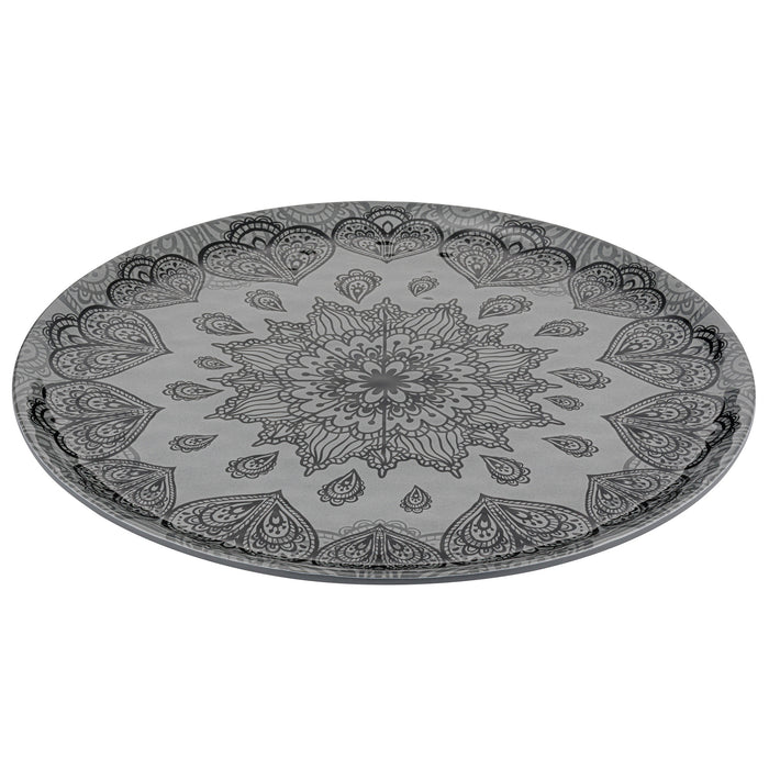 Grey Mehndi Melamine Platter 350x350x15mm