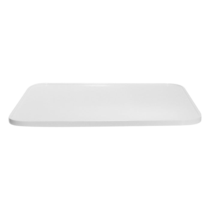 White Melamine Large Square Pedestal Top 405x32mm