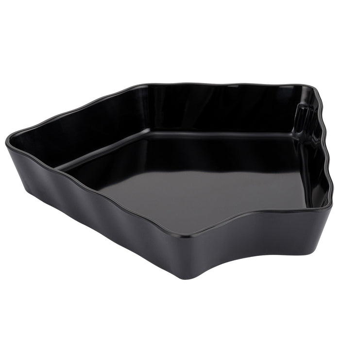 Black Melamine Aalto Dish 320x350x60mm 3.1L