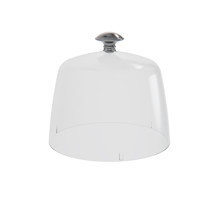 Clear SAN Dome Lid with Alloy Handle 199x180mm