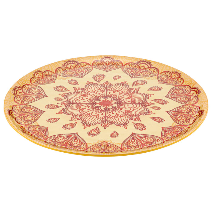 Orange Mehndi Melamine Platter 350x350x15mm