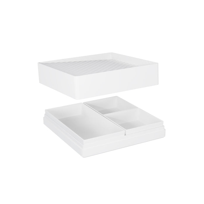 Black Kiru Bento Set (With White Inserts) 253x253x95mm