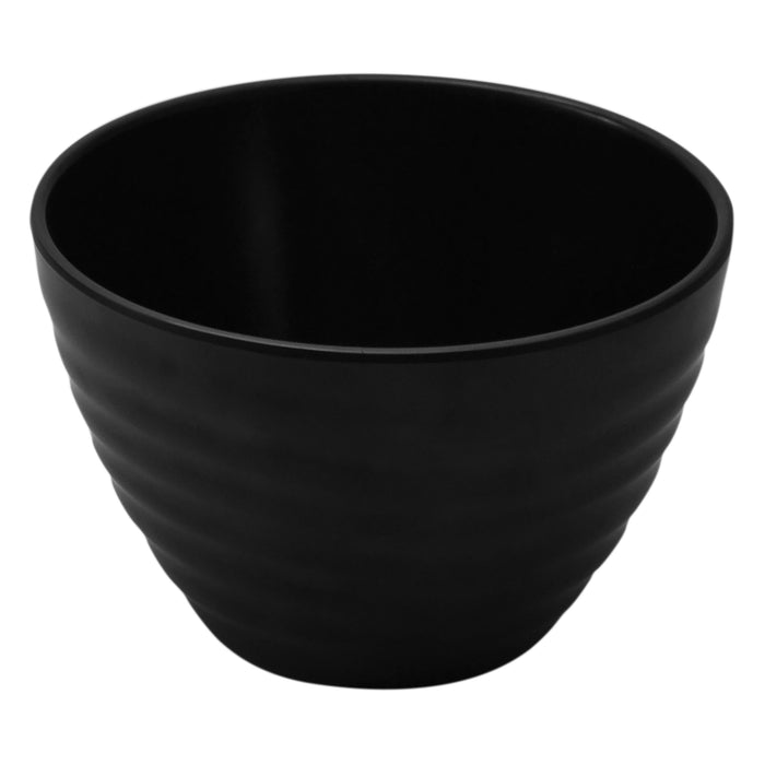 Black Melamine Rippled Dish dia140x90mm 650ml