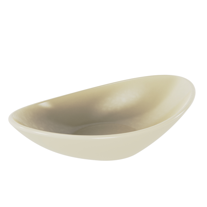 Parchment Melamine Reef Low Dish 137 x 82 x 33mm 60ml