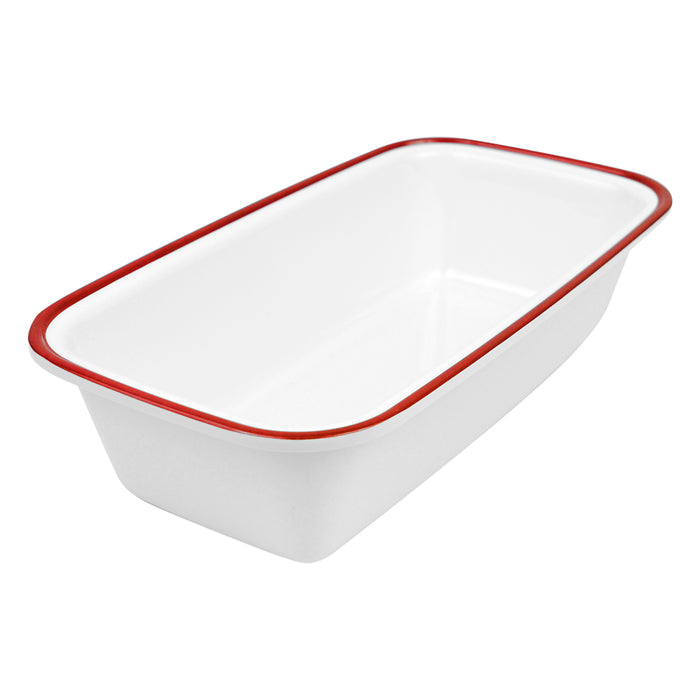 Red Enamelware Melamine 1/3 Size Dish 2L