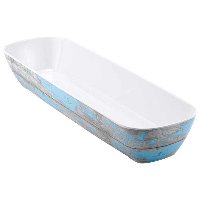 Rustic Blue Tura Melamine 2/4Size Crock 530x162x81mm 3.5L