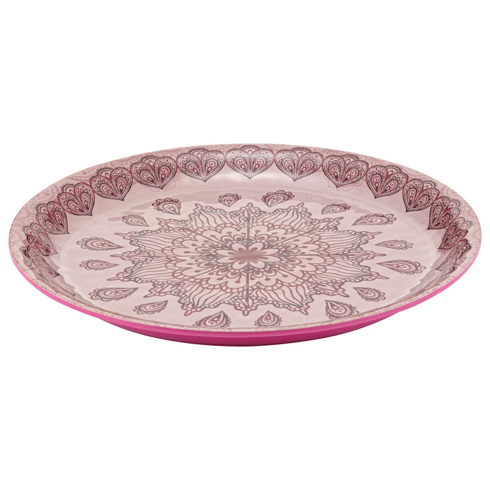 Pink Mehndi Melamine Dish 350x350x30mm