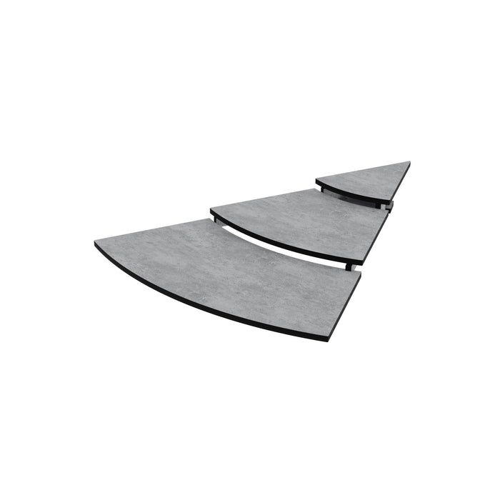 HPL Three Tier Curved Riser Set 1/8 Circle 265x100x795mm