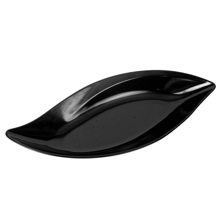 Black Melamine Leaf Bowl 507x225x63mm 2.2L