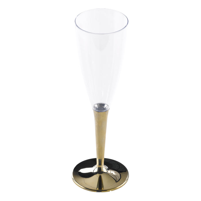 100ml Champagne Flute with Golden Stem