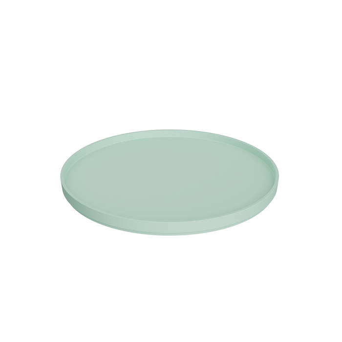 Aqua Melamine Round Platter - Silicone Feet 280 dia. x 21mm