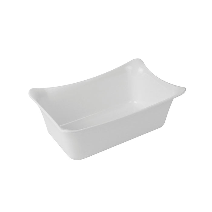 White Melamine 1/4 Size Fleur Crock w/SF 2L