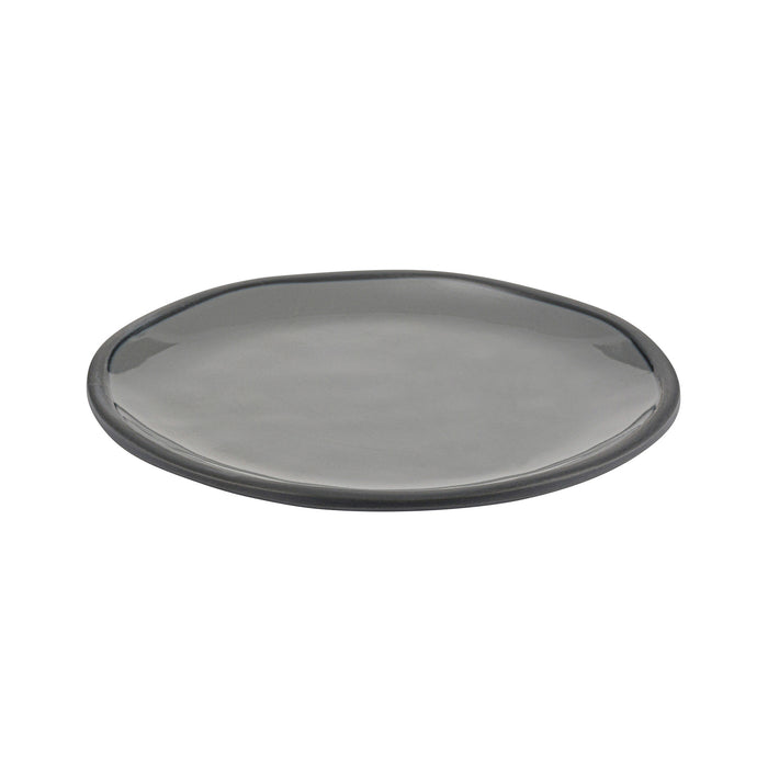 Charcoal Grey Marl Melamine Small Plate 150x150x16mm