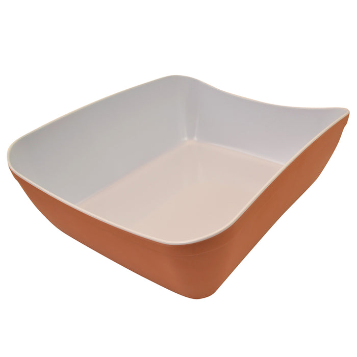 Terracotta/Wh Matt Melamine 1/2 Verdura Crock 3.8L