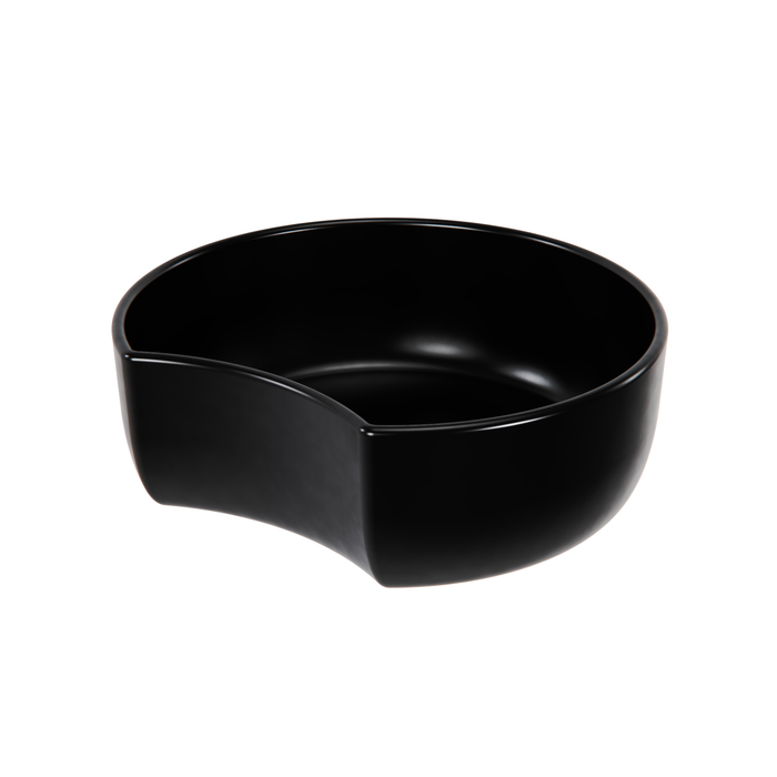 Black Melamine Crescent Dish w/f 300x278x100mm 5L