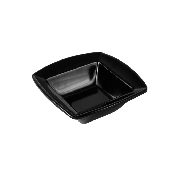 Black Melamine Reef Small Square Dish  60ml