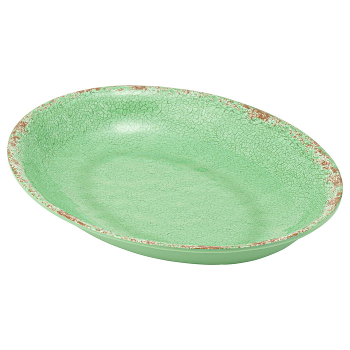 Blue Casablanca Melamine Oval Low Dish 210x280x35mm 800ml