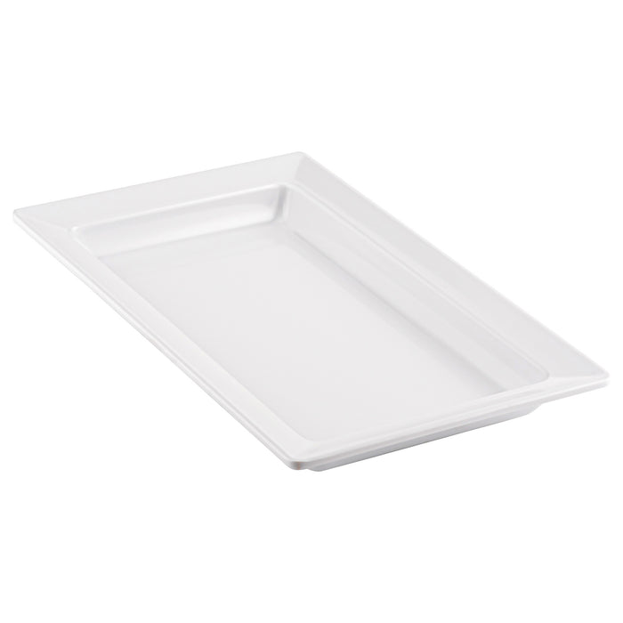 White 1/4 Size Melamine Classico Tray 500ml