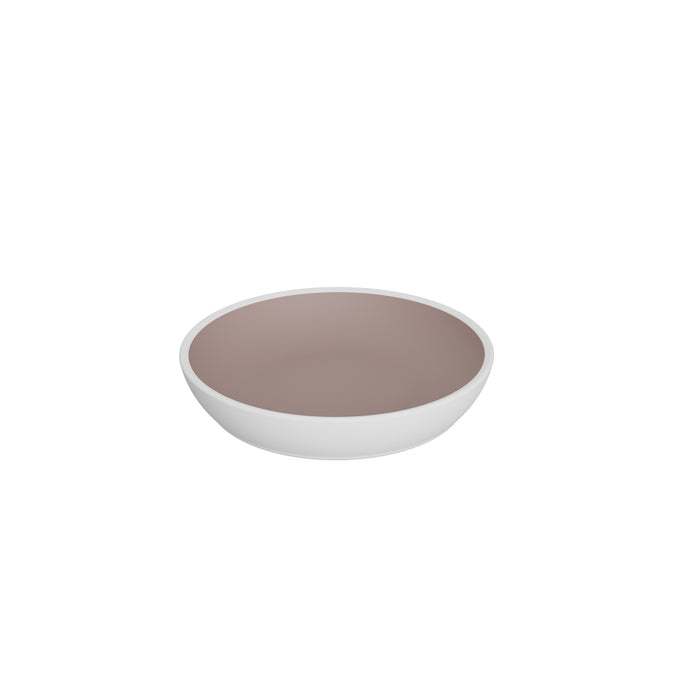 Trafalgar White and Taupe Melamine Dish Insert 210x210x36mm