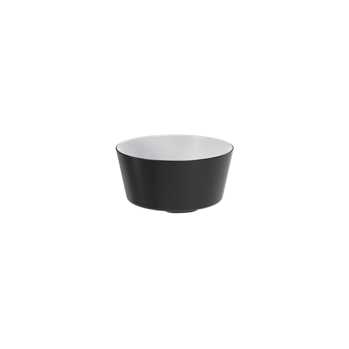 Mayfair Black/W Melamine Small Dish 131x63mm 500ml