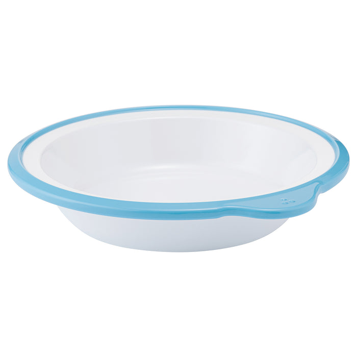 Omni White Small Deep Plate w/Blue Rim180x170x35mm