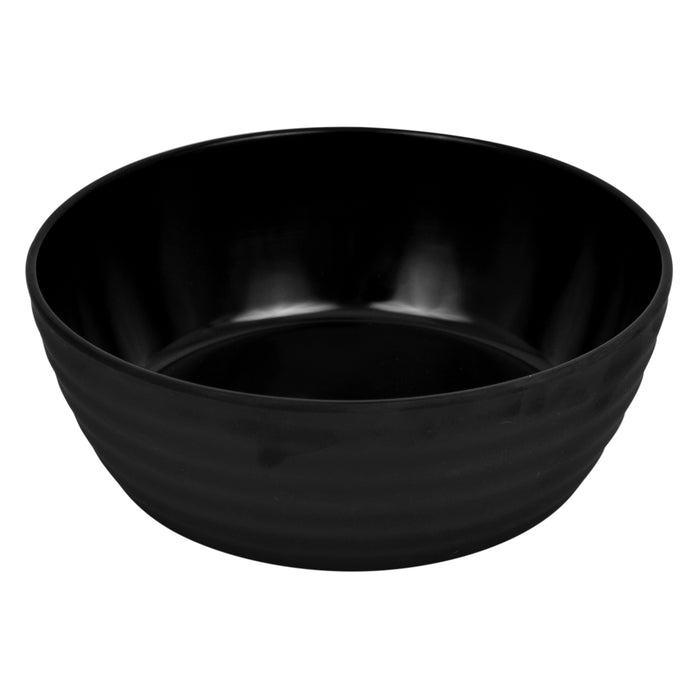 Black Melamine Ripple Low Dish - 1.3L