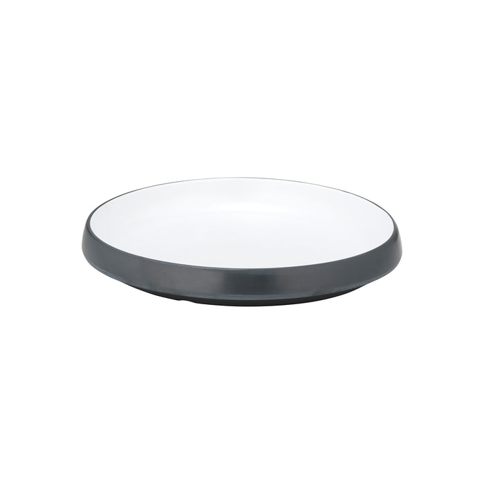 Trafalgar White and Grape Melamine Large Shallow Dish 318x296x44mm