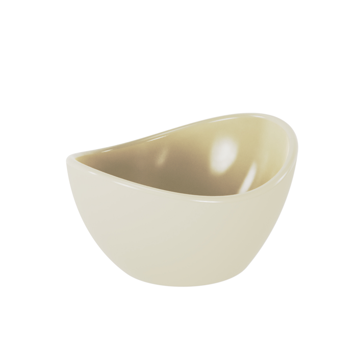 Parchment Melamine Reef Small Oval Dish 82 x 66 x 43mm 60ml