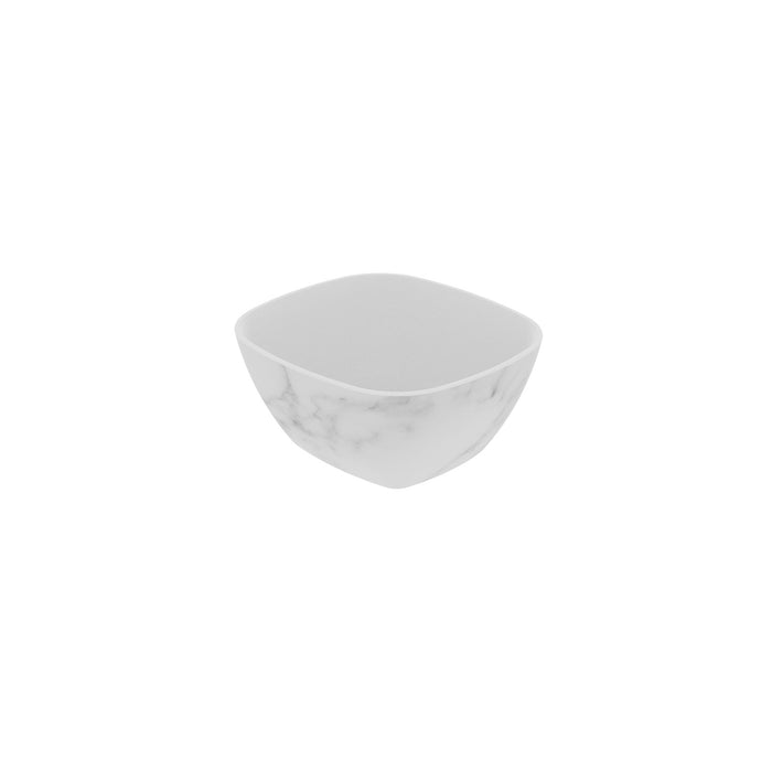 White Carrara Melamine Crock