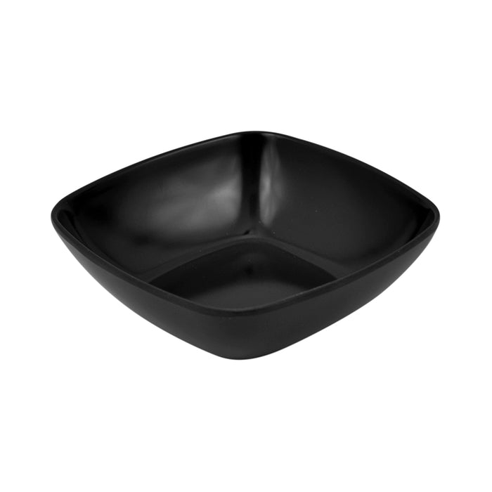 Black Classic Melamine Square Dish 115x115x35mm 200ml