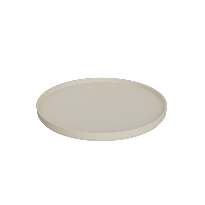 Parchment Melamine Round Platter - Silicone Feet  280 dia. x 21mm