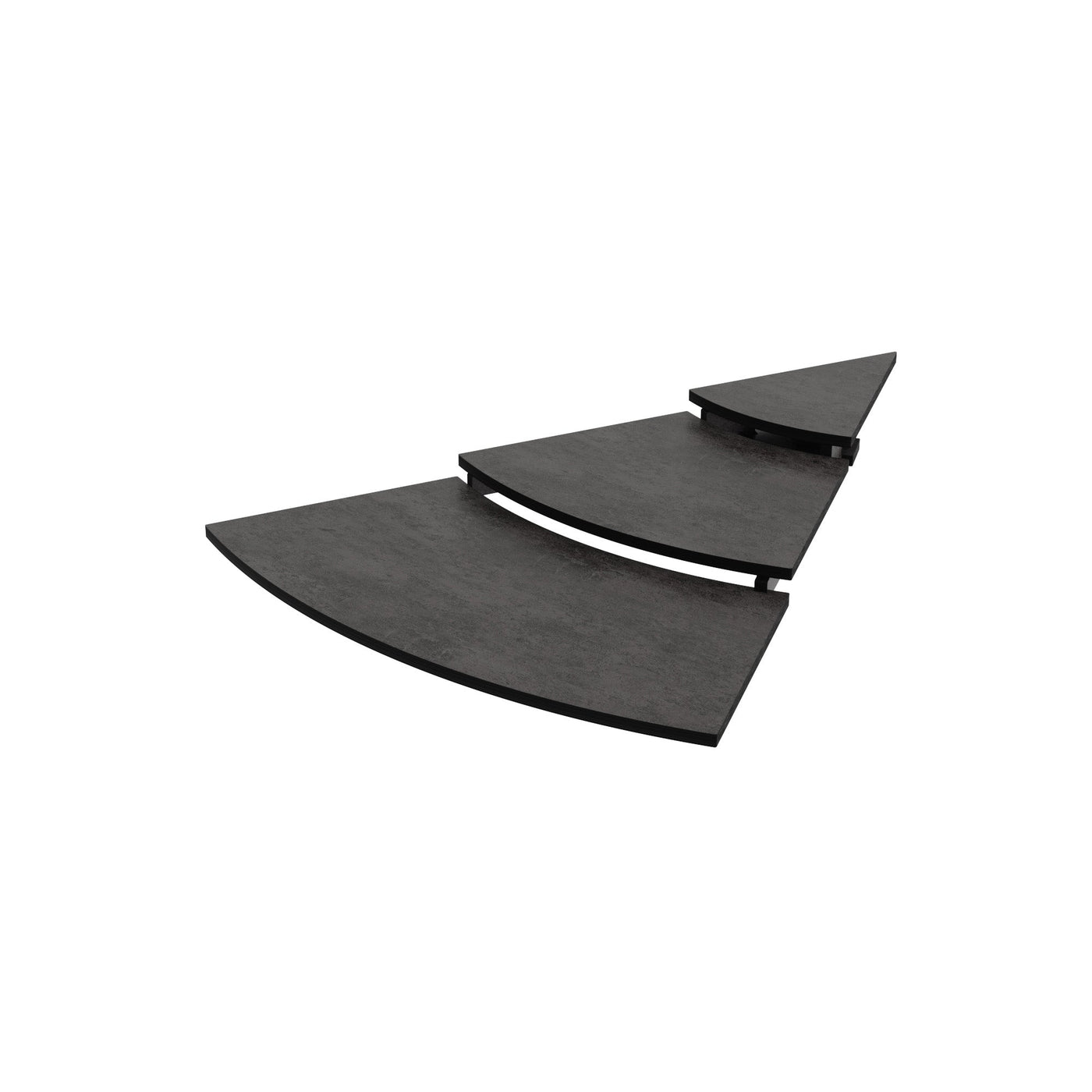 Pine HPL Three Tier Curved Riser 1/8 Circle 563x100x795mm — Dalebrook