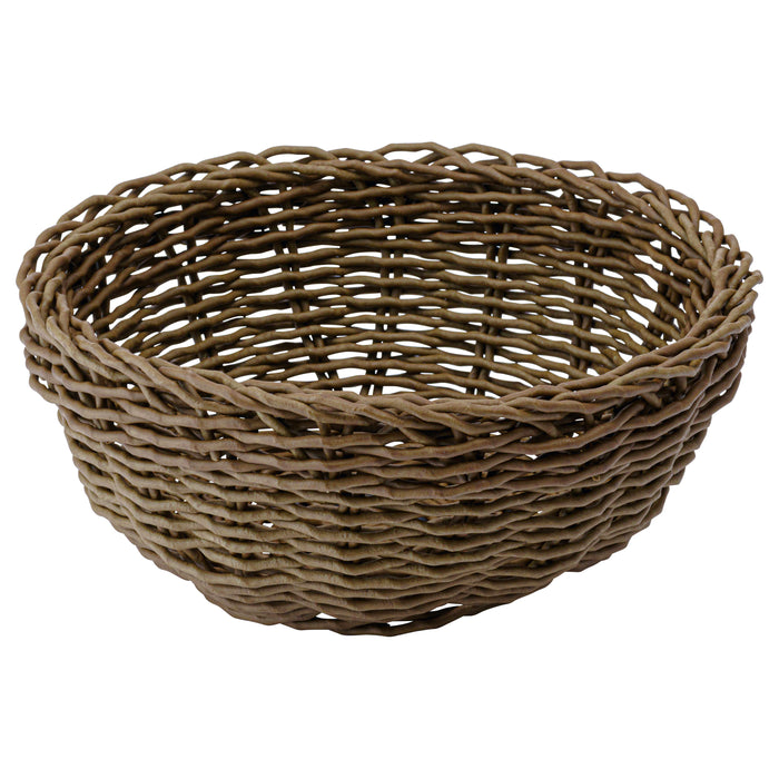 Poly Wicker Round Willow Basket Dia 230x80mm