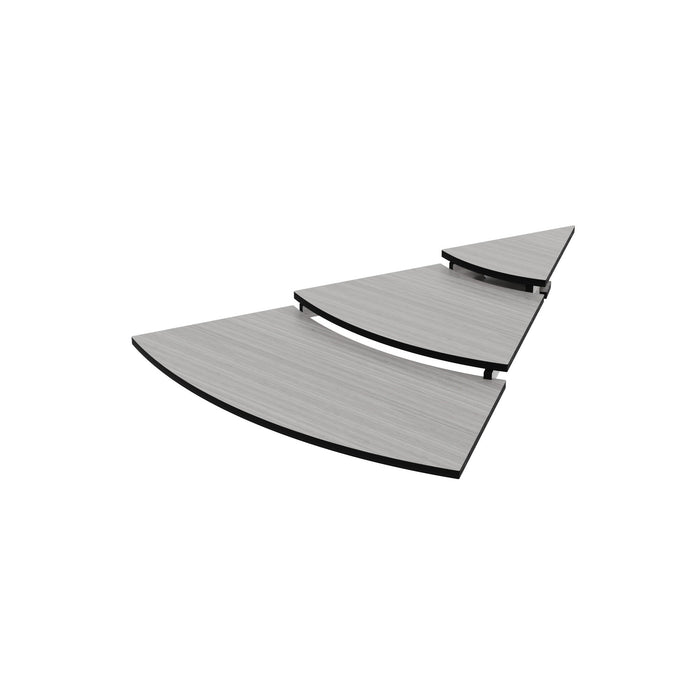 HPL Three Tier Curved Riser 1/8 Circle 563x100x795mm