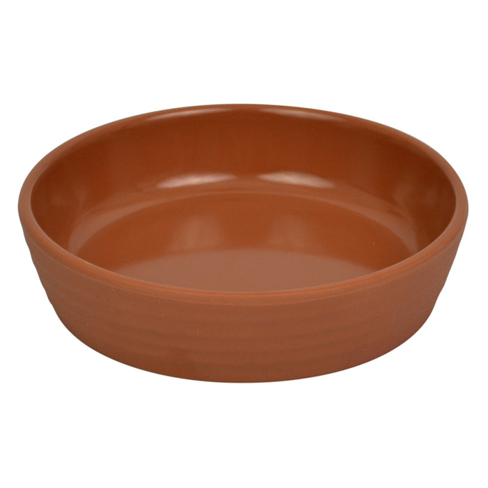 Terracotta Melamine Low Ripple Dish 140 Dia 280ml