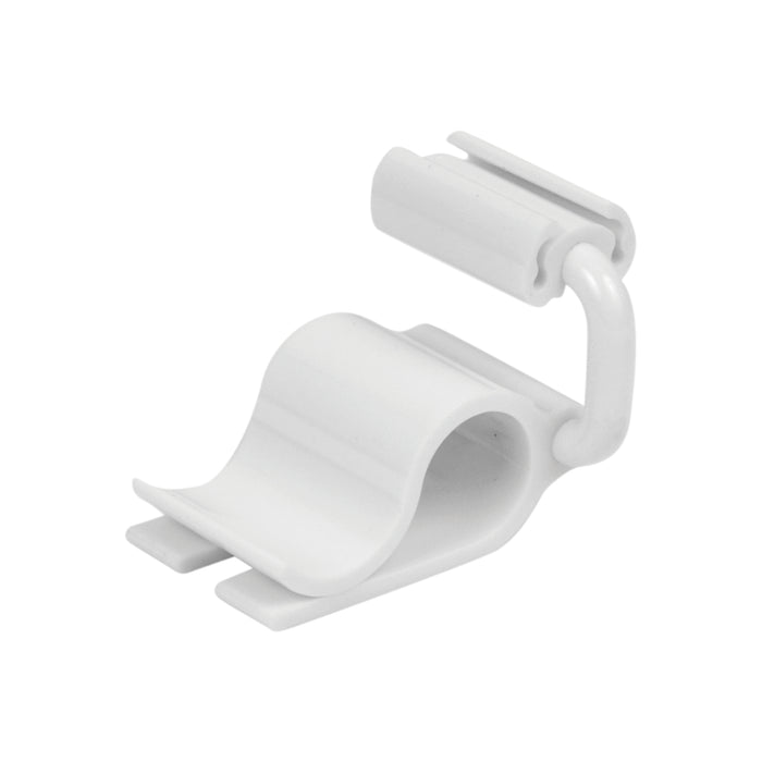 White Polycarbonate Adjustable Ticket Clamp  20mm