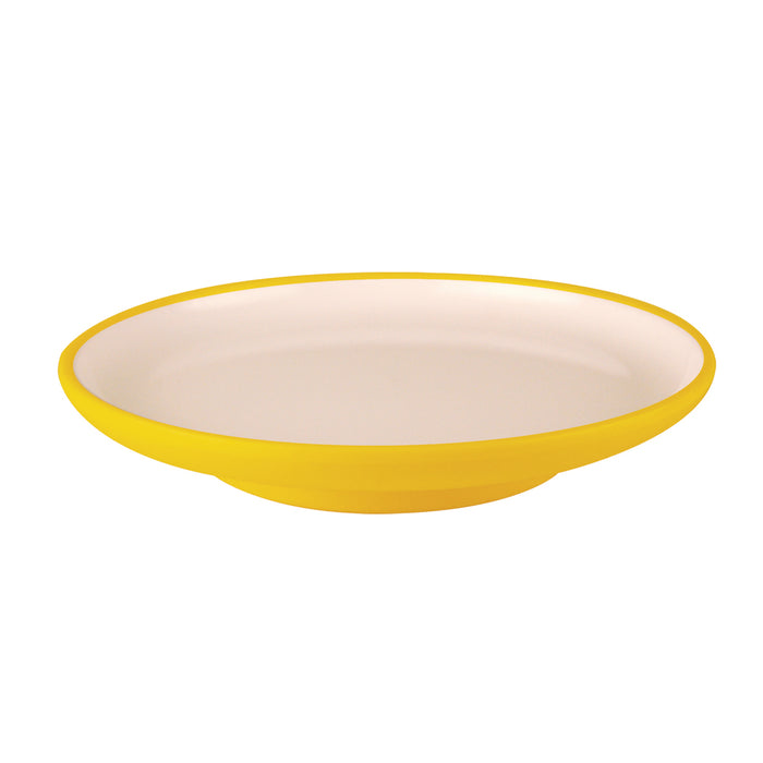 Yellow/White Melamine Dessert Plate 140x22mm