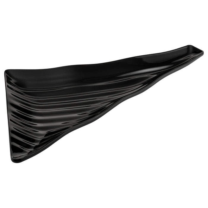 Black Melamine Curved Wavy Platter w/SF  L