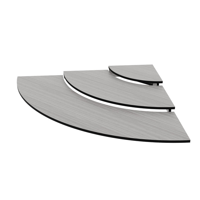 Pine HPL Three Tier Curved Riser 1/4 1124x100x795mm