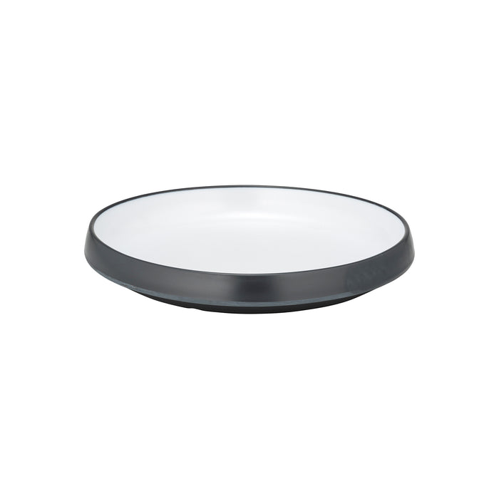 Trafalgar White and Grape Melamine Large Shallow Dish 318x296x44mm