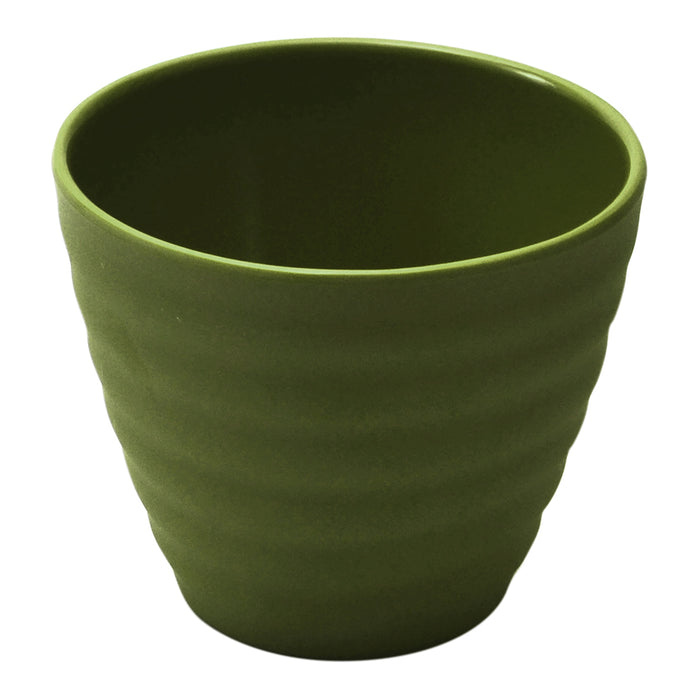 Green Melamine Rippled Pot Dia 110x90mm 350ml