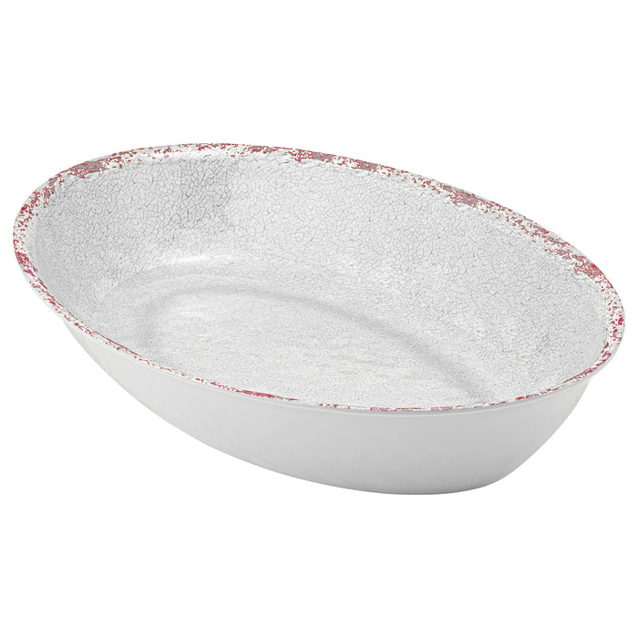 White Casablanca Melamine Dish 420x280x70mm 3.8L