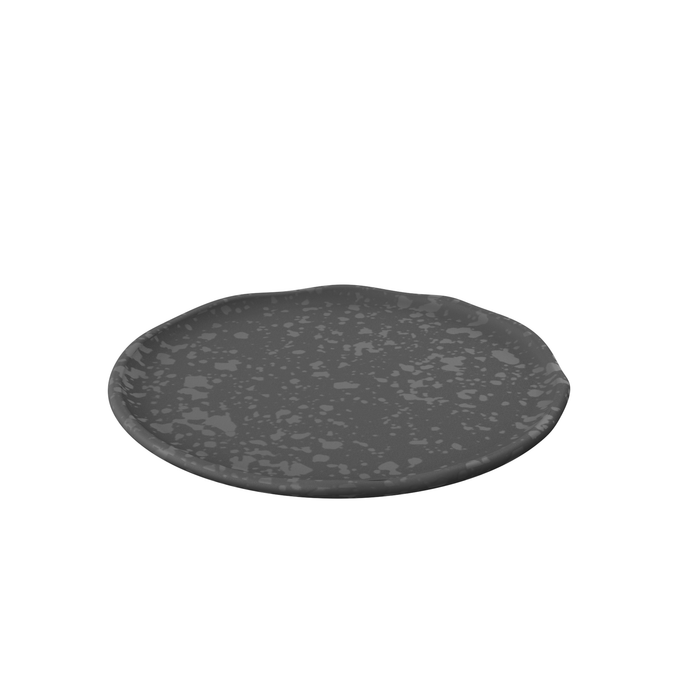 Mineral Agate Grey Melamine Crackle Plate 203mm x 30mm