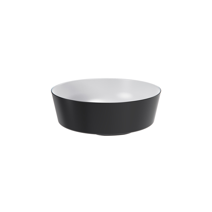 Mayfair Black/W Melamine Medium Dish 201x63mm 1.4L